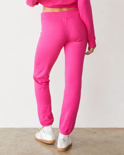 Monrow Softfleece Vintage Sweat In Fuchsia