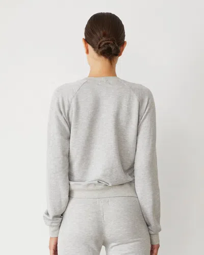 Monrow Softfleece Vintage Raglan In Heather Grey