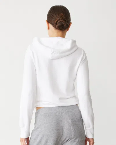 Monrow Softfleece Zip Up Hoody In White