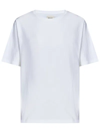 Khaite Womens White Mae Brand-patch Cotton-jersey T-shirt In White