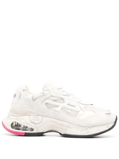 Premiata Panelled-mesh Low-top Sneakers In Multicolor