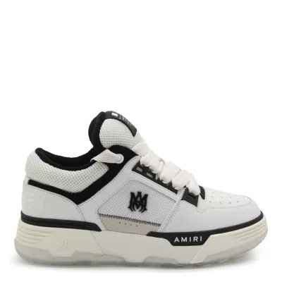 Amiri White And Black Chunky Sneakers With Logo Detail In Leather And Mixed Tech Fabrics Man In Multicolor