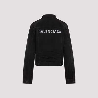 Balenciaga Denim Jacket With Chest And Lateral Pockets