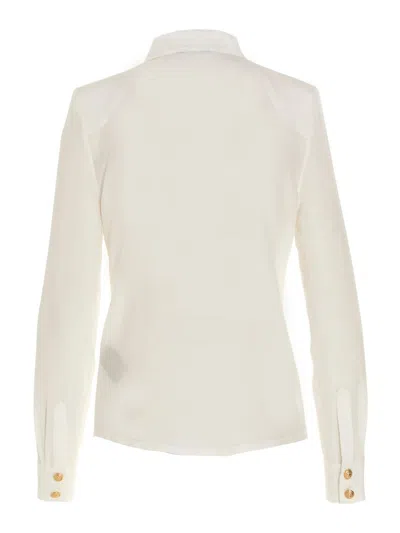 Balmain Button-embellished Silk Crepe De Chine Shirt