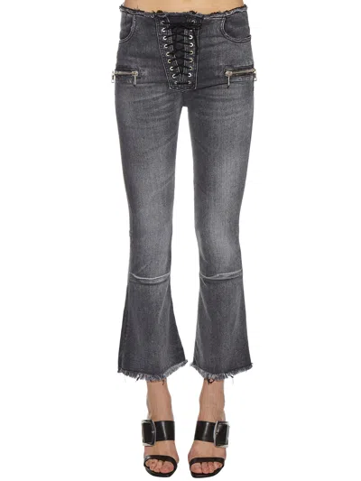 Ben Taverniti Unravel Project Ben Taverniti Unravel Flared Jeans Lace Raw Cut