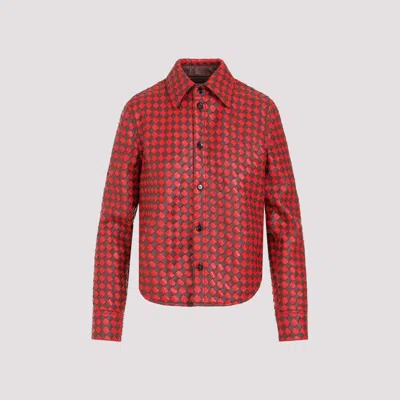 Bottega Veneta Two-tone Intrecciato Leather Shirt