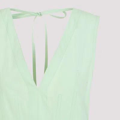 Shop Bottega Veneta Compact Cotton Midi Dress