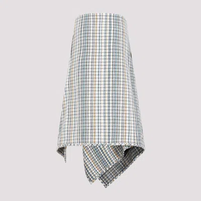 Bottega Veneta Women's Cotton Check Skirt | Size 40 | 782386v3g70