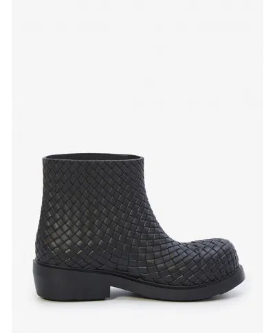 Bottega Veneta Biodegradable Woven Block Heel Ankle Boots