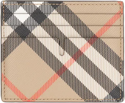 Burberry Signature Pattern Compact Rectangular Card Holder