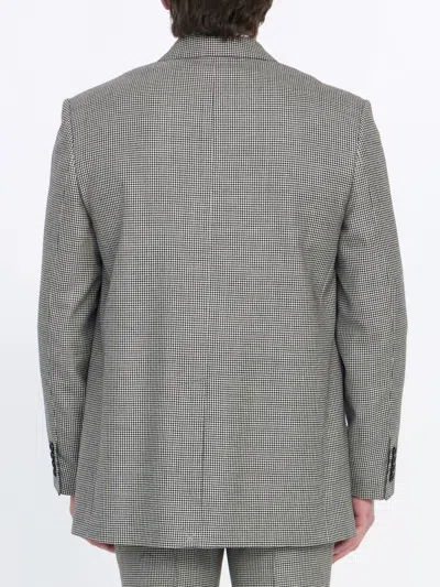 Celine Luxury Houndstooth Wool-cashmere Jacket
