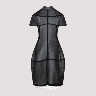 Comme Des Garçons Black White Polyester Mini Dress