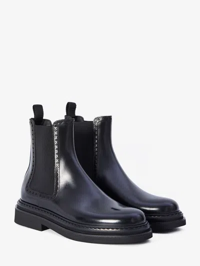 Dolce & Gabbana Brushed Leather Chelsea Boots