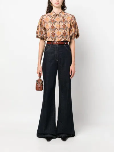 Shop Etro Printed Silk Shirt