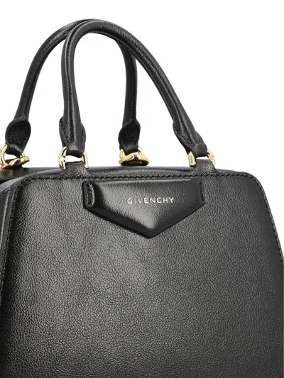 Givenchy Mini Antigona Cube Leather Crossbody Bag In Black