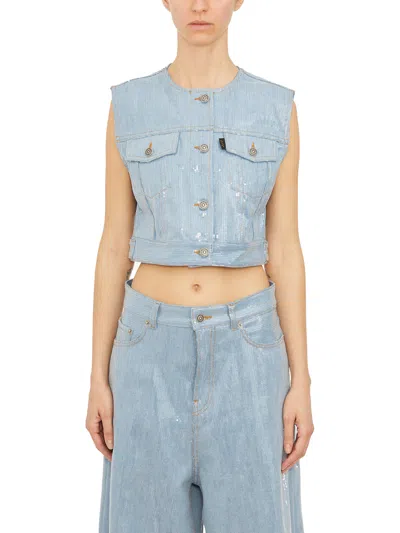 Haikure Judy Sequined Denim Gilet