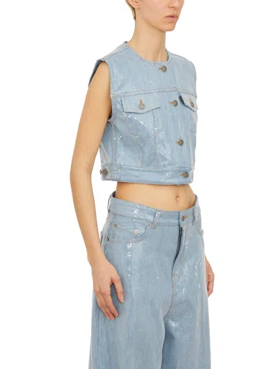 Haikure Judy Sequined Denim Gilet
