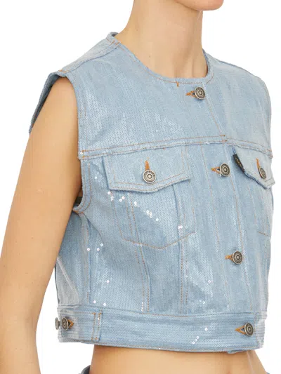 Haikure Judy Sequined Denim Gilet