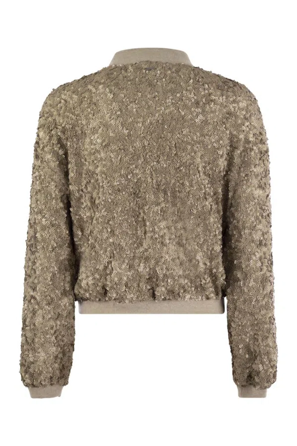 Herno Bomber Jacket With Sequins In Gold | ModeSens