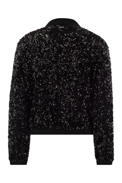 Herno Sequin-embellished Bomber Jacket