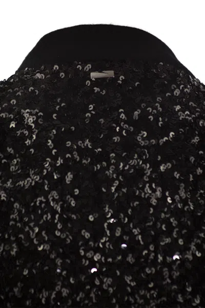 Herno Sequin-embellished Bomber Jacket