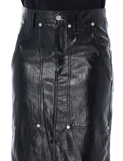 Isabel Marant Étoile Black Angele Faux-leather Midi Skirt