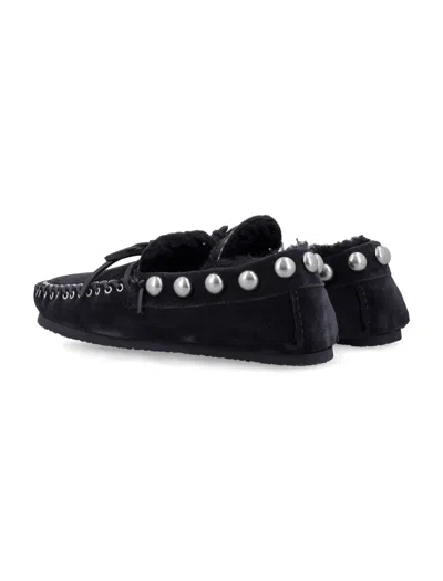 Isabel Marant Faomee Studded Shearling-lined Suede Loafers
