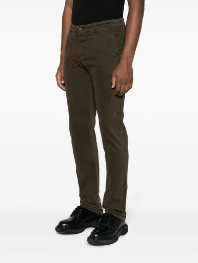 Jacob Cohen Olive Stretch Bobby Chino Trousers