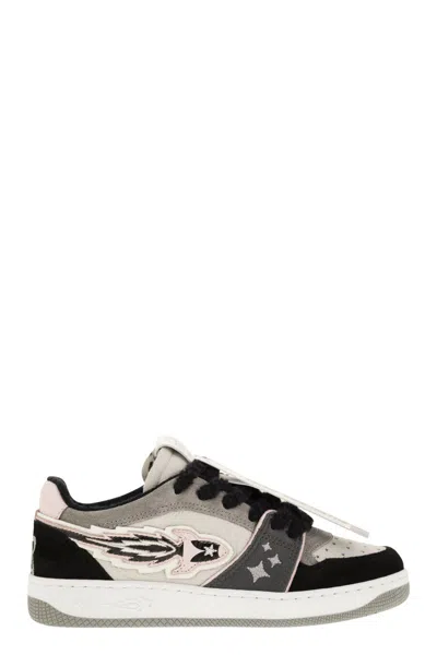 Japan Enterprise Ej Egg Rocket - Leather Trainers With Logo