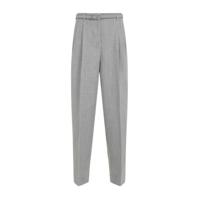 Jil Sander Tailored Check Trousers With Belt Clothing