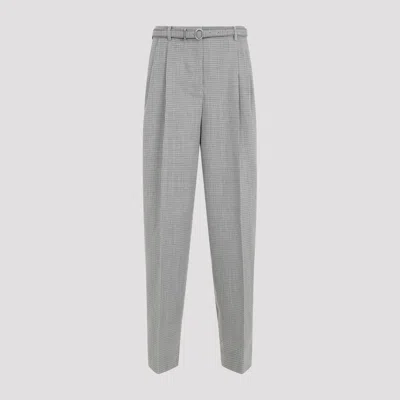 Jil Sander Tailored Check Trousers With Belt Clothing
