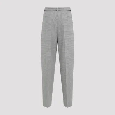 Jil Sander Tailored Check Trousers With Belt Clothing