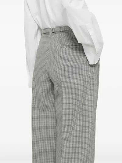 Jil Sander Tailored Check Trousers With Belt Clothing