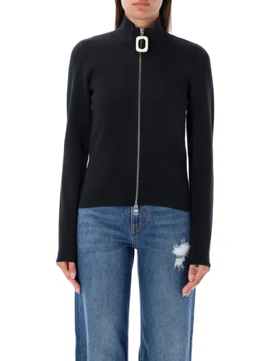 Shop Jw Anderson Fitted Zip Up Cardigan