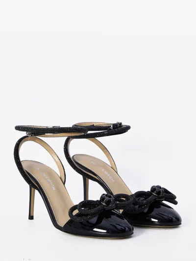 Mach&mach Double Bow Strass Ankle-strap Pumps
