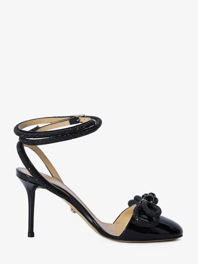 Mach&mach Double Bow Strass Ankle-strap Pumps
