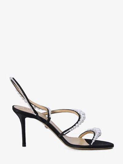 Mach&mach Sirene Pearly Stud Satin Strappy Sandals