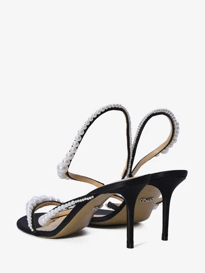 Mach&mach Sirene Pearly Stud Satin Strappy Sandals