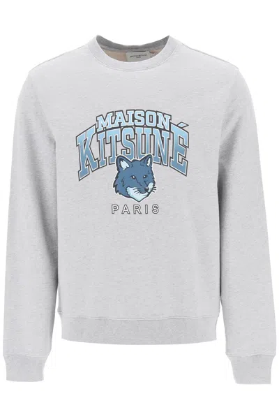 Maison Kitsuné Maison Kitsune Crew Neck Sweatshirt With Campus Fox Print