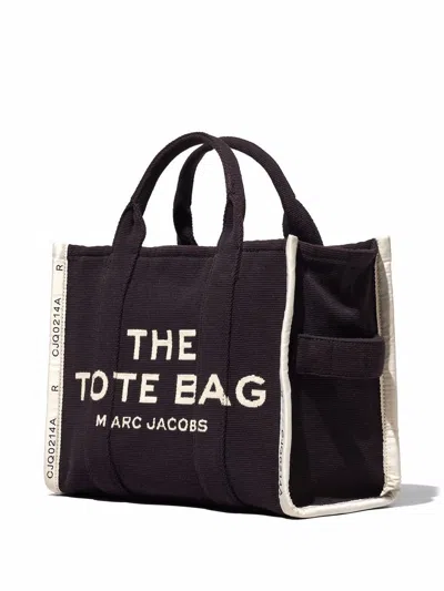 Marc Jacobs Black Canvas The Tote Shopping Bag In Black