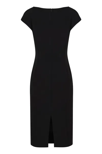 Max Mara Fitted Evening Dress In Black Triacetate
