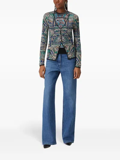 Missoni Abstract Fantasy Buttoned Cardigan With Contrasting Edge