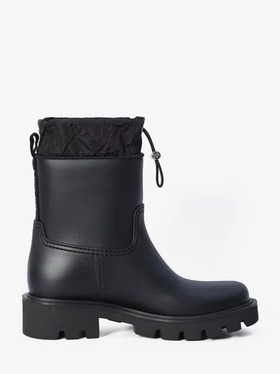 Moncler Stylish High-top Mini Boots With Drawstring Fastening 20 Cm In Animal Print