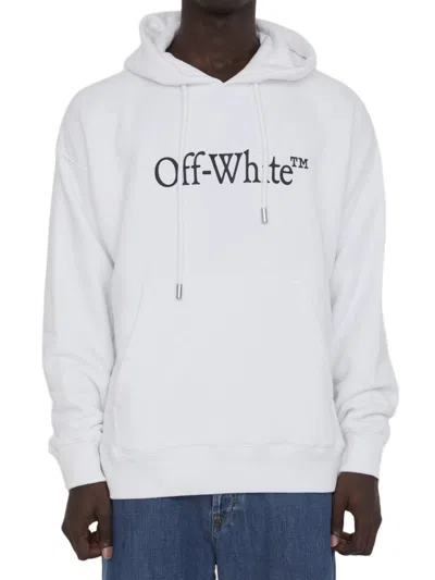Off-white Cotton Sweatshirt Whit Frontal Logo Print