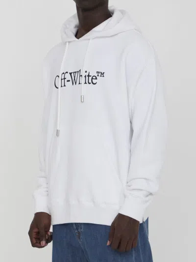 Off-white Cotton Sweatshirt Whit Frontal Logo Print