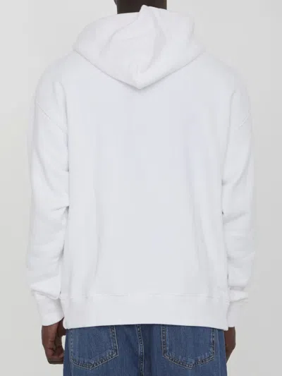 Off-white Cotton Sweatshirt Whit Frontal Logo Print