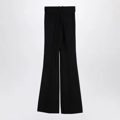 Patou Flared Wool Blend Bell Bottom Trousers