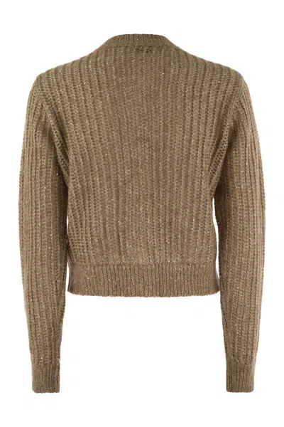 Peserico Tricot Cardigan With Micro-sequins