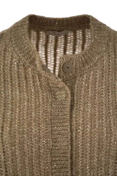 Peserico Tricot Cardigan With Micro-sequins