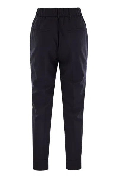 Peserico Women Virgin Wool Blend Trousers With Jewellery